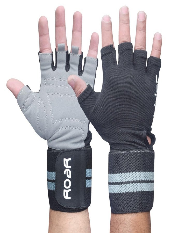 BABBLER Roar BG-226 Large PU/Suede Weightlifting Gym Gloves for Men & Women - Image 2