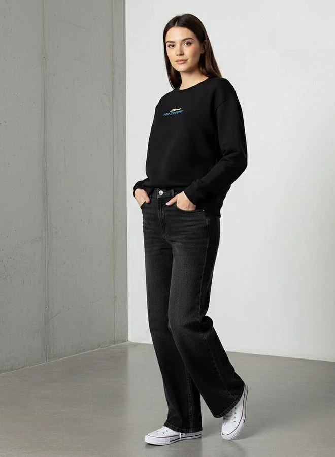 لي كوبر Lee Cooper Regular Fit Sweatshirt with Print