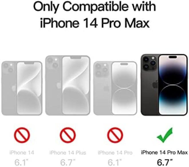 جي تيك غطاء JETech المغناطيسي لهاتف iPhone 14 Pro Max مقاس 6.7 بوصة، ظهر شفاف مطفي نحيف مقاوم للصدمات مع MagSafe، أسود - Image 4