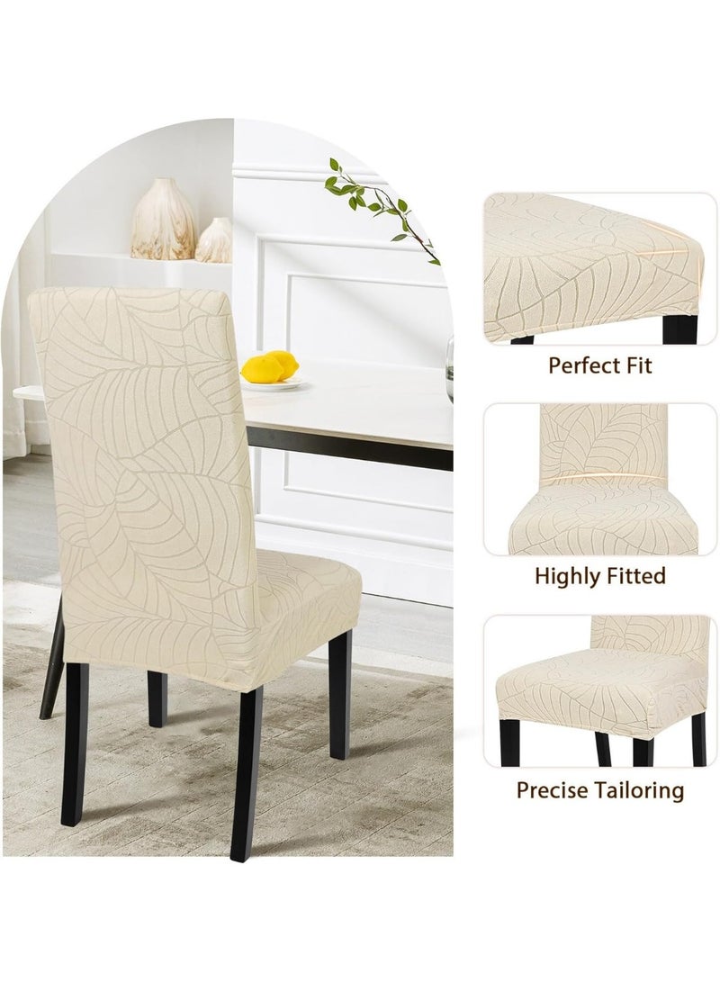 KINGMAZI Waterproof Chair Covers for Dining Room 6 Pack, Dining Chair Cover Removable Parson Chair Slipcover Chair Protectors Covers for Kitchen - Image 2