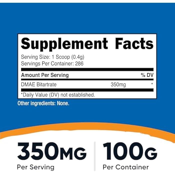 Nutricost Pure DMAE-Bitartrate Powder 100 Grams - Image 4