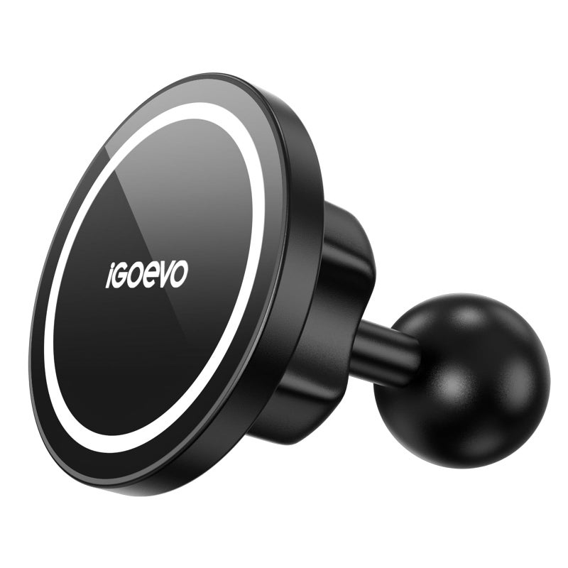 iGoevo 1-Inch B Size Ball Magnetic Phone Mount â€“ Compatible with RAM Bases, Strong Magnet Car Holder for MagSafe and Metal Plate Phones, Dashboard Installation - Image 1