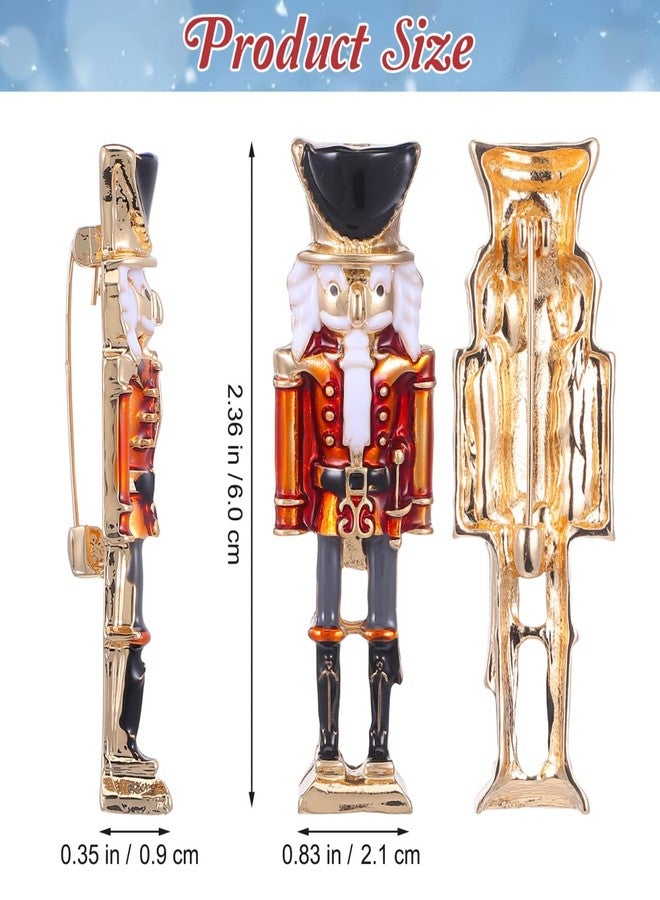 PACKOVE Nutcracker Brooch Pin Nutcracker Lapel Pin Cute Nutcracker Soldier Brooch Christmas Brooch Pins Decorative Clothes Pin Nutcracker Jewelry - Image 2