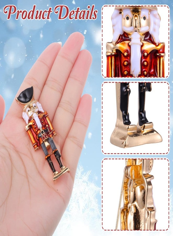 PACKOVE Nutcracker Brooch Pin Nutcracker Lapel Pin Cute Nutcracker Soldier Brooch Christmas Brooch Pins Decorative Clothes Pin Nutcracker Jewelry - Image 3