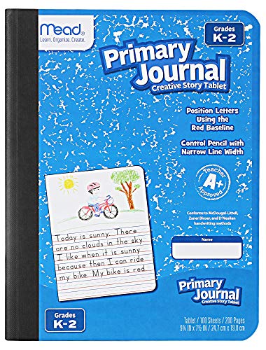 Mead Primary Journal Kindergarten Writing Tablet 2 Pack of BLUE Primary Composition Notebook for Grades K- 2, 100 Sheets (200 Pages) Creative Story Notebooks for Kids, 9 3/4 in by 7 1/2 in. - Image 2