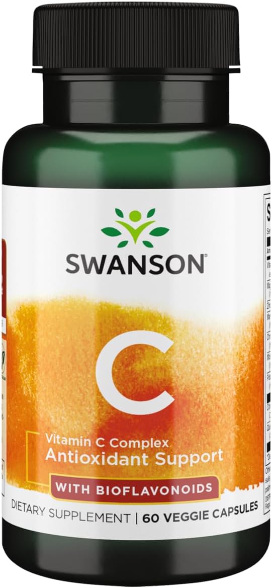 SWANSON مجمع فيتامين سي مع البيوفلافونويدز للبالغين - 60 كبسولة نباتية - Image 1