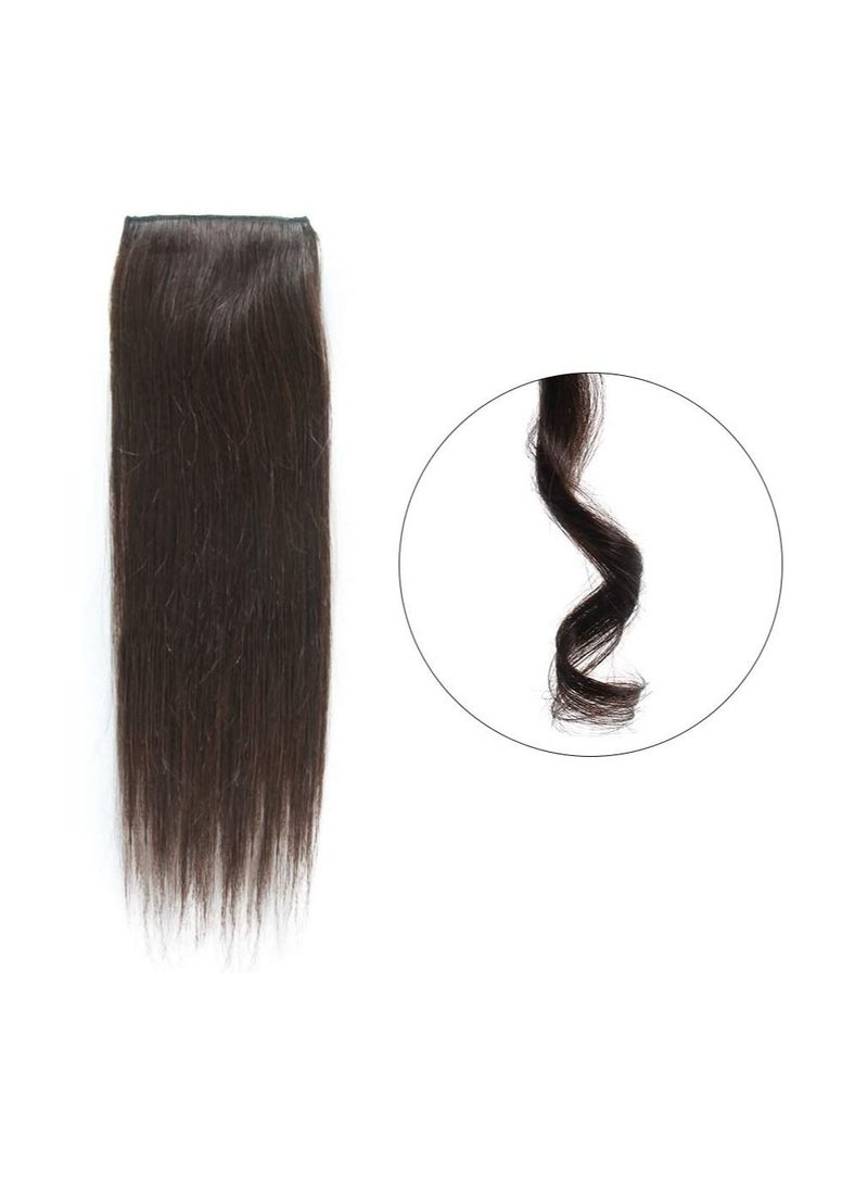 إستيل Estelle 2 قطعة مشبك شعر بشري بني داكن في وصلات شعر 14 بوصة ، قطعة شعر مستقيمة حوالي 25 جرام / قطعة ، إجمالي 50 جرام - Image 3