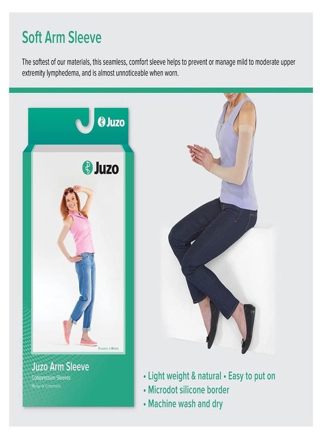 Juzo Soft 2001 20-30mmhg Max Armsleeve with Silicone Top Band for Women,Beige,4 (IV) MAX - Image 3