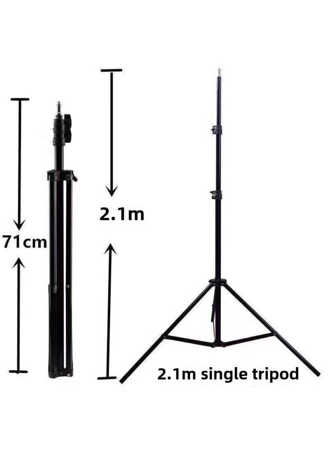 HT-18R Arm Lamp Live Bracket Fill Light Lamp Short Video Lighting Lamp Anchor Beauty LED Lamp Holder-Color:2.1 M Bracket