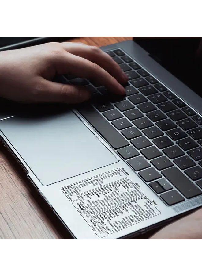 2pcs Black Base Shortcut Keyboard With Glare PVC Cover And Translucent Sheet For Excel Word Office Sheets - Image 5