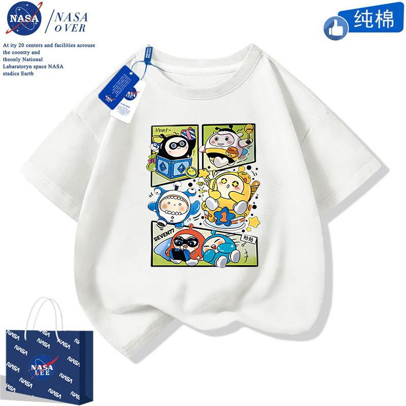 Egg Party T-Shirt For Boys And Girls Summer Cartoon Style Casual Lightweight Short Sleeve Fashionable Mid-Big Kids Half Sleeve Dress - Image 3