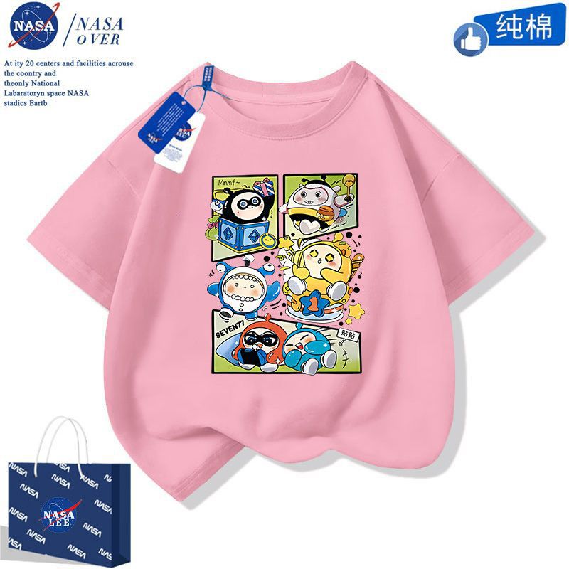 Egg Party T-Shirt For Boys And Girls Summer Cartoon Style Casual Lightweight Short Sleeve Fashionable Mid-Big Kids Half Sleeve Dress - Image 2