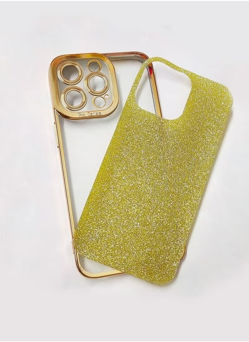 X-level iPhone 15 Pro Case Cover For Women Girls Glitter Luxury Flexible Plating Shockproof Full Camera Lens Protective Protection Accessories Phone Back Cover For 15 Pro Luxurious  - Image 5