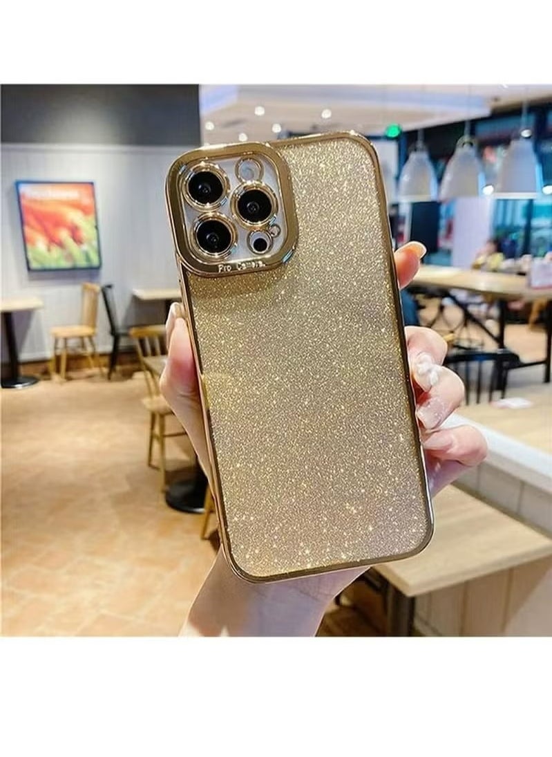 X-level iPhone 15 Pro Case Cover For Women Girls Glitter Luxury Flexible Plating Shockproof Full Camera Lens Protective Protection Accessories Phone Back Cover For 15 Pro Luxurious  - Image 3