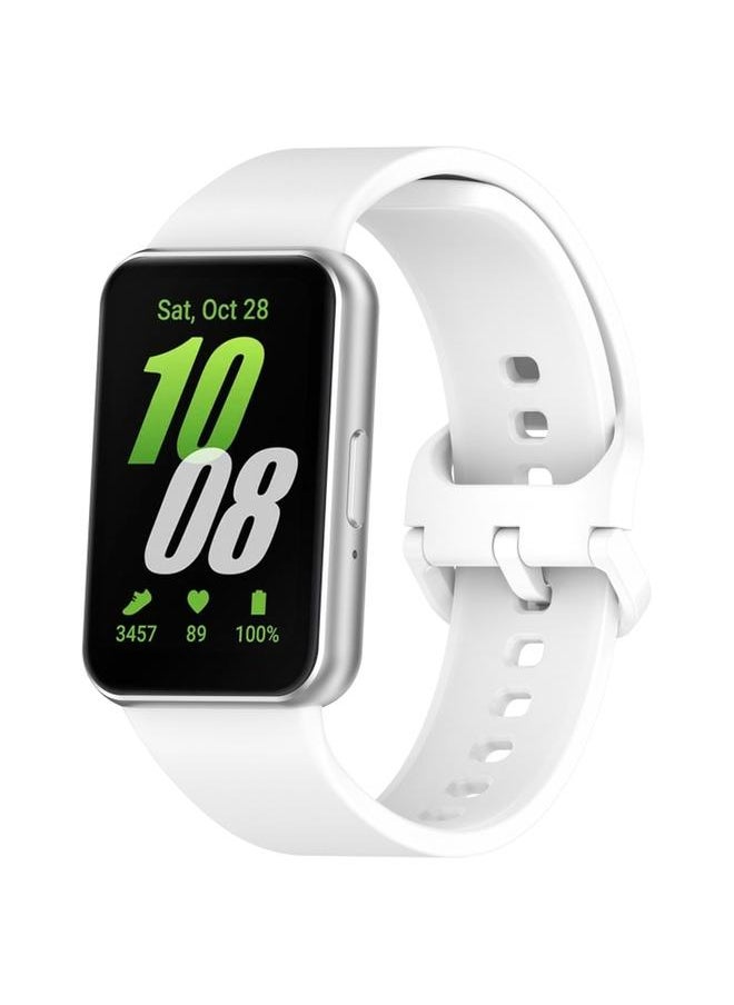 For Samsung Galaxy Fit 3 SM-R390 Solid Color Buckle Silicone Watch Band White - pzsku/Z03E28FBEE869A778C61BZ/45/_/1720674599/aa8a0e24-3135-4baa-bdf8-9ec353e29a84