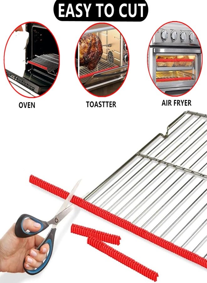 ANTFEES Silicone Oven Rack Shields, Extra Long 22 Inch Heat Resistant Oven Guards, 2 Pack Oven Rack Edge Cover Liner Protector Against Burns and Scars - Image 5