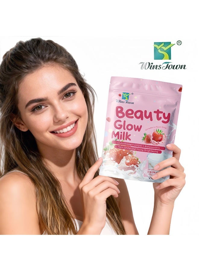 وينستون مشروب الحليب المتألق من وينز تاون | مشروب الجلوتاثيون والكولاجين المقاوم للأكسدة: بشرة مشعة من الداخل - Image 1