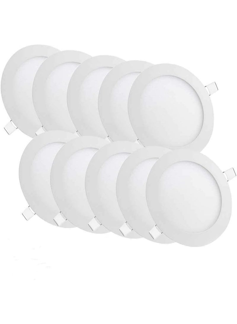 Vmax Ultra Slim LED Panel Light Set for Ceiling Indoor Lighting | Energy Saving Recessed Downlight Pack | Modern Round Panel Lamp for Home Office Kitchen Bedroom Living Room - Image 1