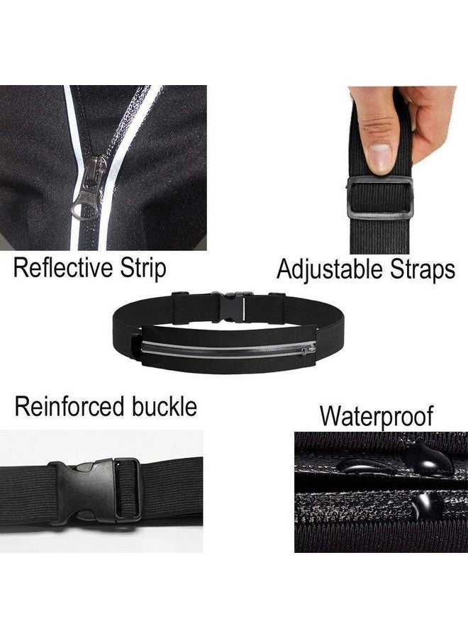 Unique Ideas Sport Running Marathon Waterproof Waist Bag Pouch & Belt for Running,Travel, Hiking or Jogging (Black) - Image 2