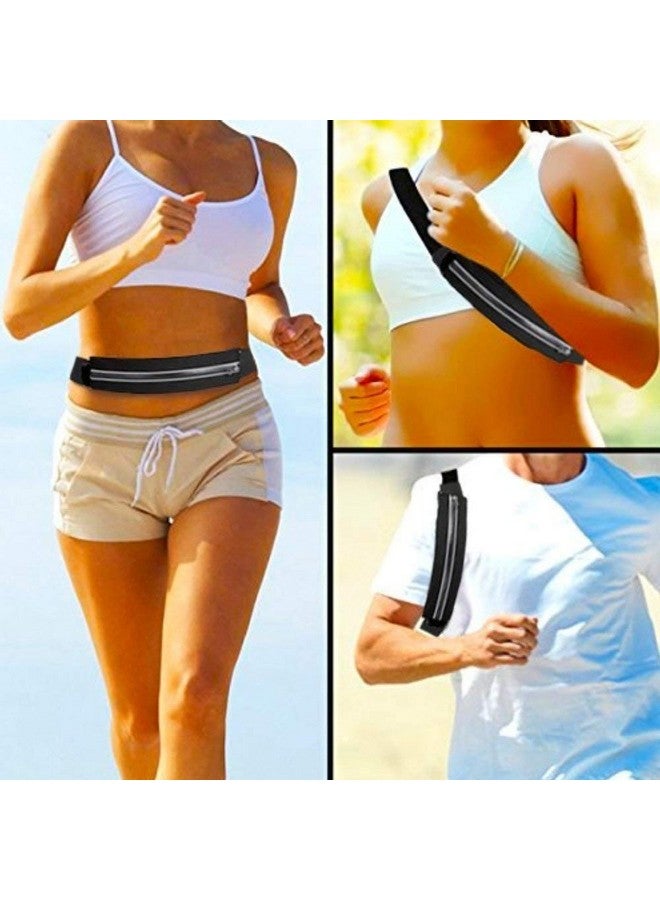 Unique Ideas Sport Running Marathon Waterproof Waist Bag Pouch & Belt for Running,Travel, Hiking or Jogging (Black) - Image 5