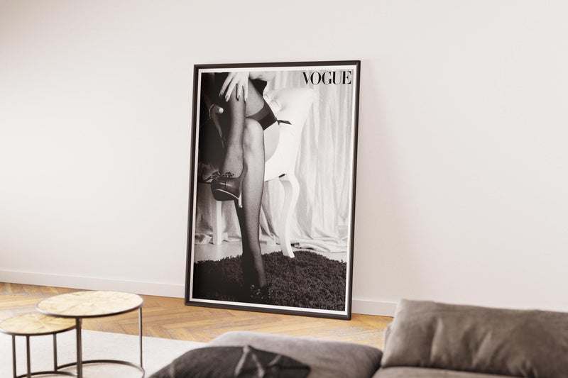 TNESSENTIAL 1920s Vintage Vogue Poster | Knee in Stockings | Old Money Fashion Print - Image 4