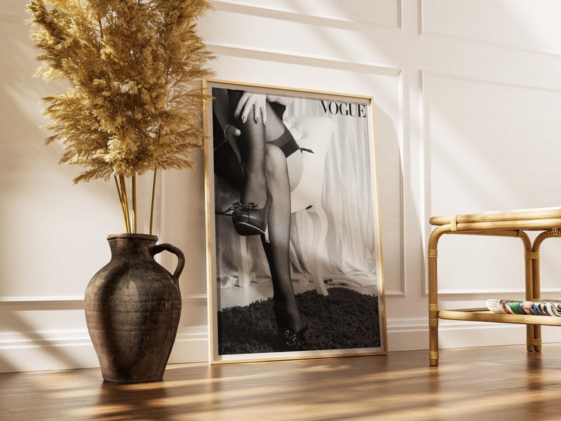 TNESSENTIAL 1920s Vintage Vogue Poster | Knee in Stockings | Old Money Fashion Print - Image 3