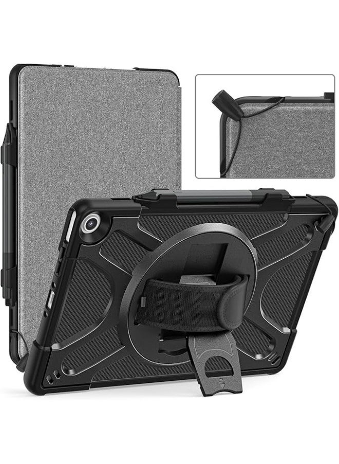 Compatible with Amazon Fire Max 11 Tablet Case (13th Generation, 2023 Release), Heavy Duty Rugged Protective Cover with Kickstand & Hand Strap