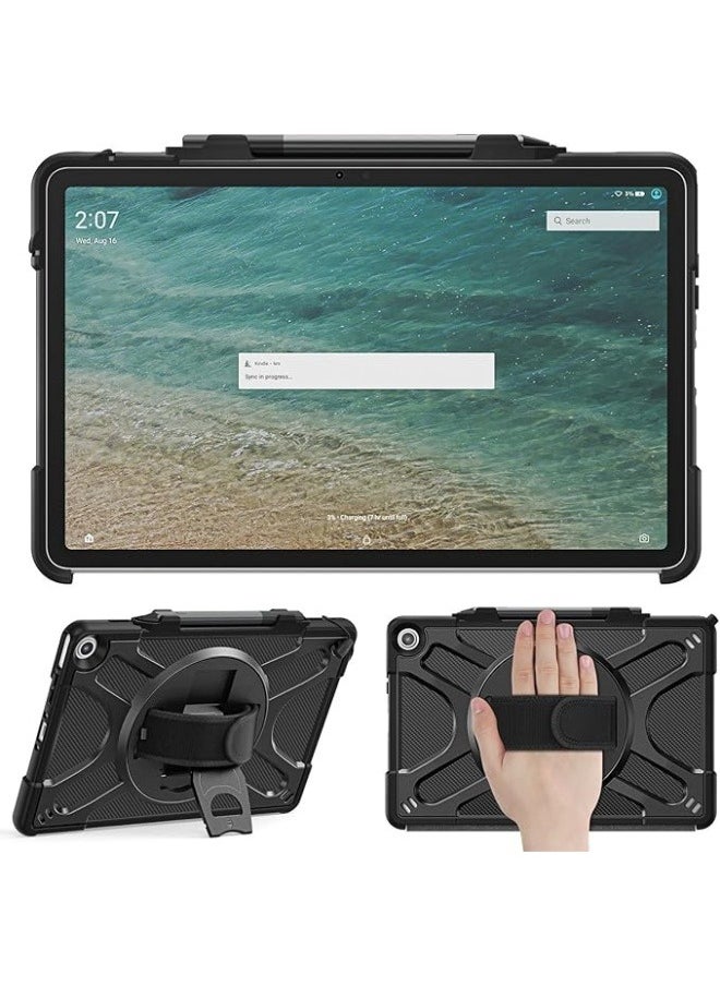 Compatible with Amazon Fire Max 11 Tablet Case (13th Generation, 2023 Release), Heavy Duty Rugged Protective Cover with Kickstand & Hand Strap
