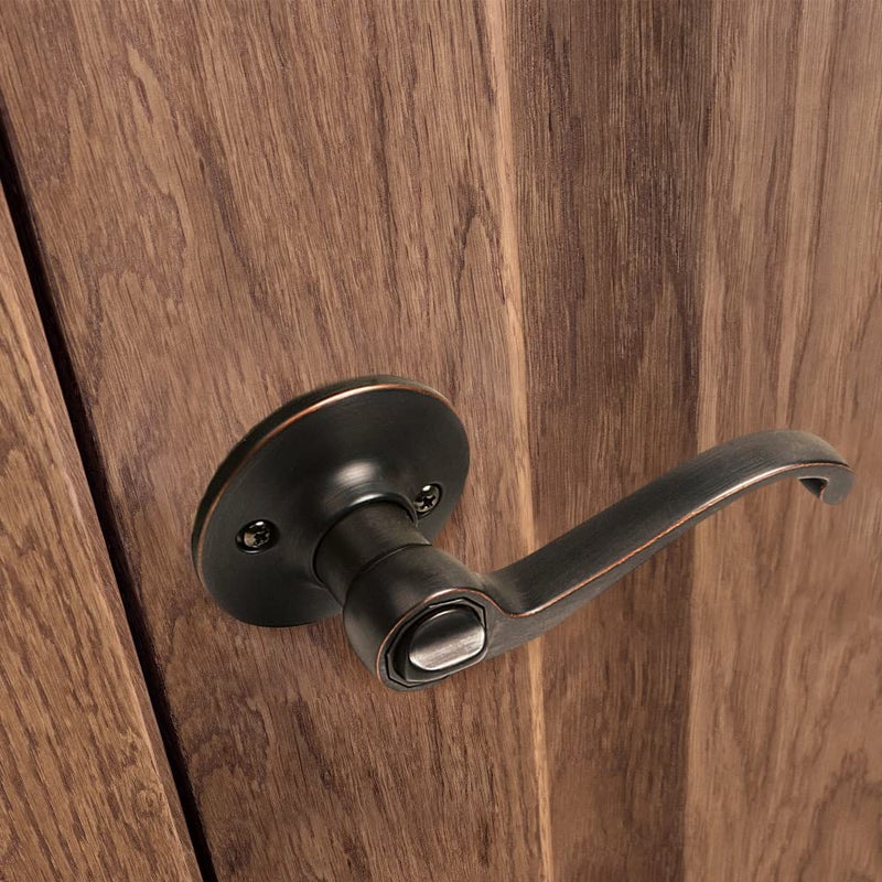 Design House Scroll Door Knob - Privacy Door Lever, 2-Way Latch for Interior Doors - Door Handle, Door Hardware & Locks, Door Levers - Oil Rubbed Bronze - 791632 - Image 5