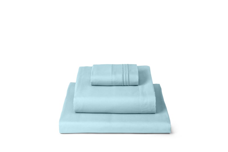 Mellanni Twin Sheets Set  3 PC Iconic Collection Bedding  Hotel Luxury Extra Soft Cooling Bed Sheets  Wrinkle Fade Stain Resistant Twin Aqua - Image 1