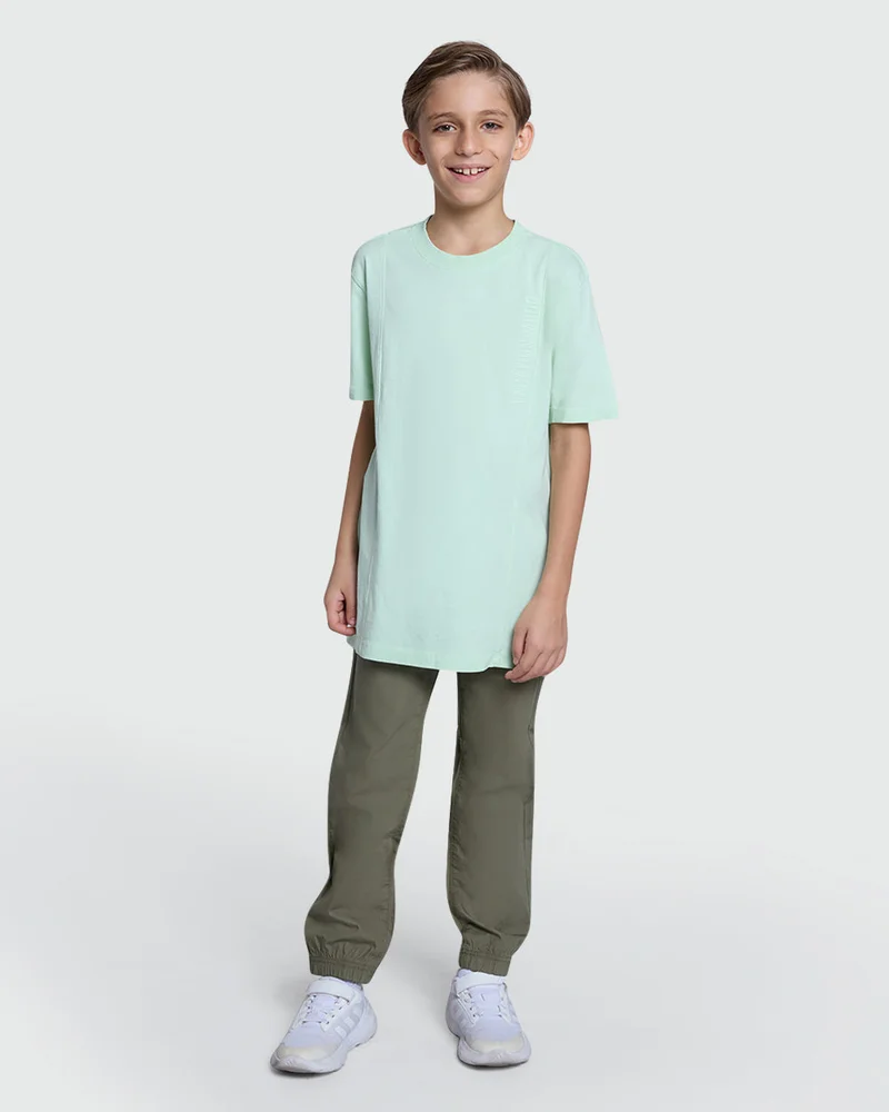 او في اس Boys’ Four Leaf Green Joggers For Casual Comfort