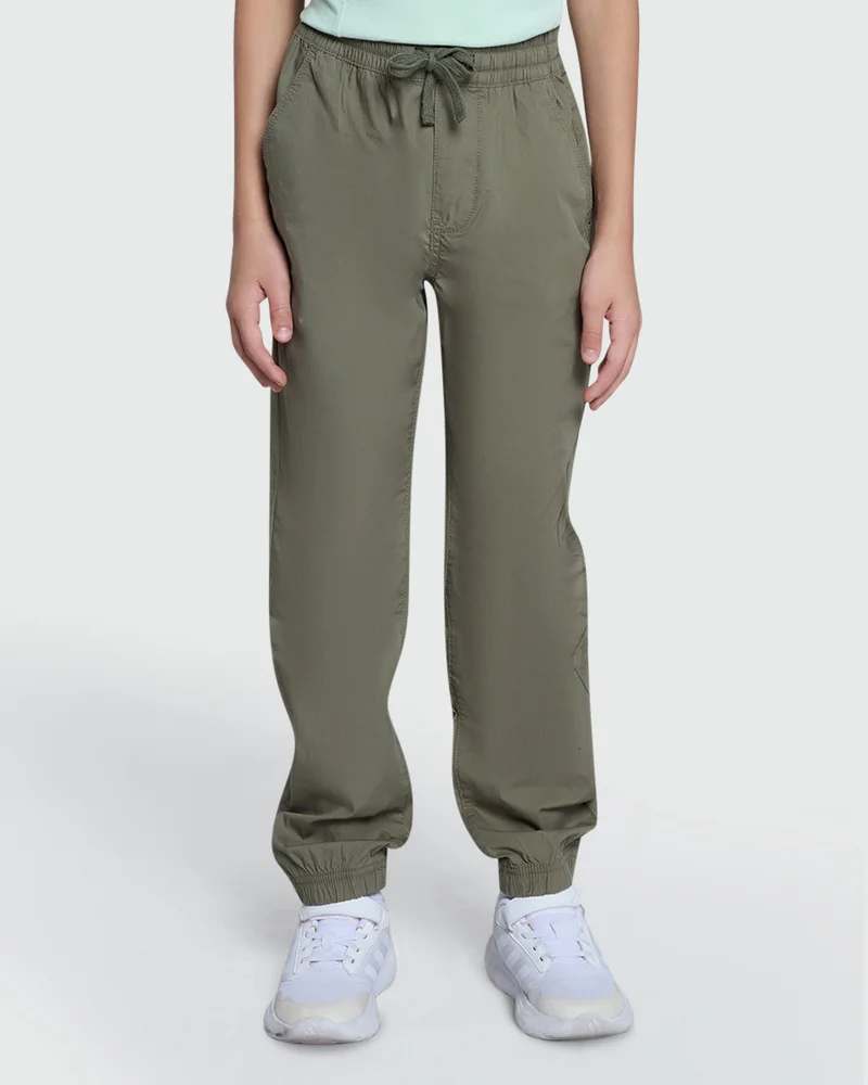 او في اس Boys’ Four Leaf Green Joggers For Casual Comfort