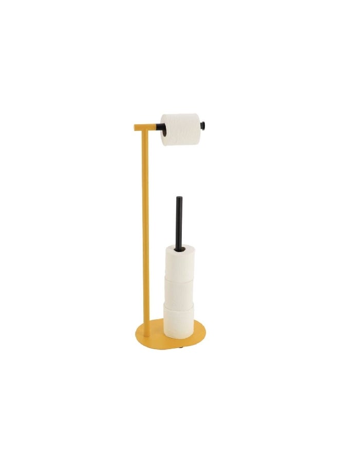 Tendance Metal Freestanding Toilet Paper Dispenser Ochre and Black 1 x 1 x 1 cm AA96170123 - Image 2