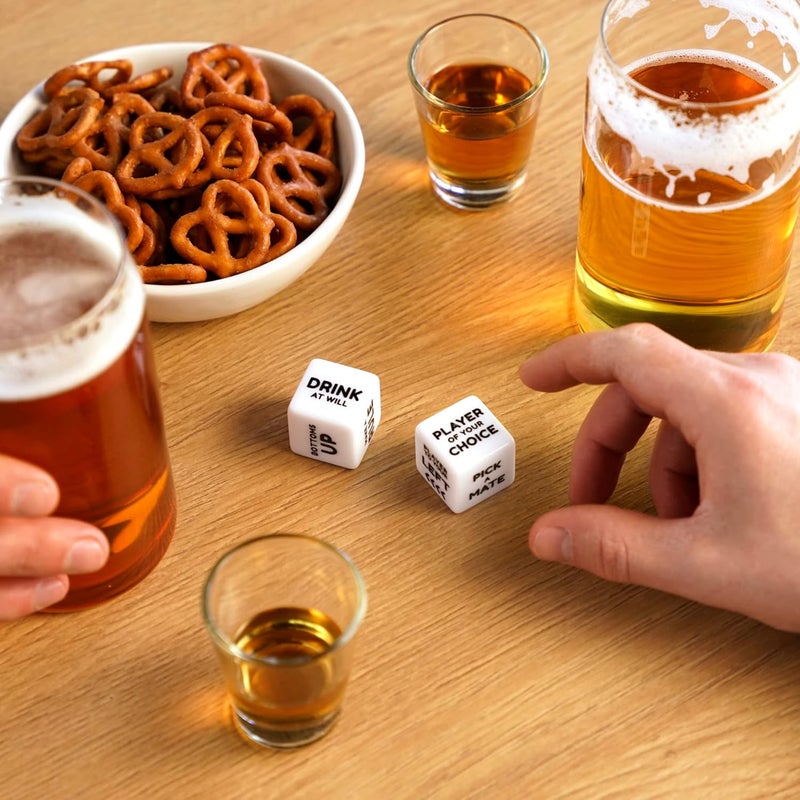 True Drinking Dice - Adult Party Games Drinking - Fun Drinking Games for Parties - Includes 2 Dice with Instructions - 2+ Players Dice Drinking Game - Image 4