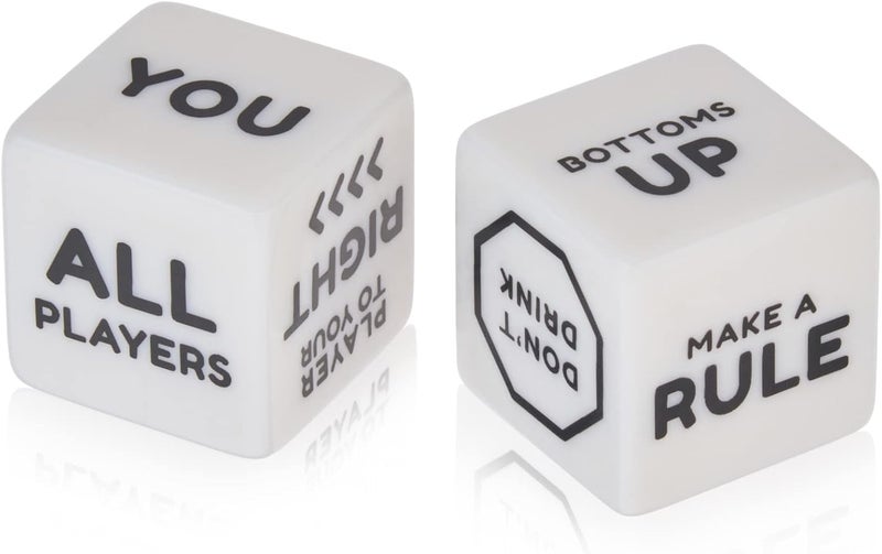 True Drinking Dice - Adult Party Games Drinking - Fun Drinking Games for Parties - Includes 2 Dice with Instructions - 2+ Players Dice Drinking Game - Image 5