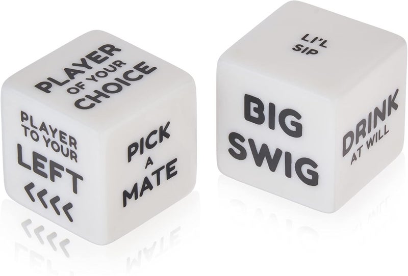True Drinking Dice - Adult Party Games Drinking - Fun Drinking Games for Parties - Includes 2 Dice with Instructions - 2+ Players Dice Drinking Game - Image 1