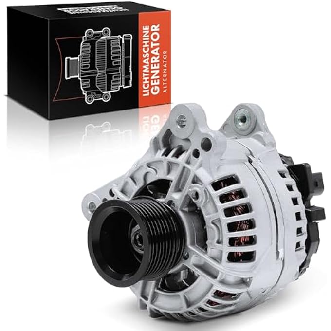 Frankberg Alternator Generator 2-Pin Compatible with Golf IV 1J1 1.6L-3.2L A3 8L1 8P1 1.6L-1.9L 1997-2004 A6 4B2 C5 1.9L 2001-2004 Ibiza II 6K1 6L1 1.4L-1. 9L 1999 6-2008 Replace# 021903025K - Image 1