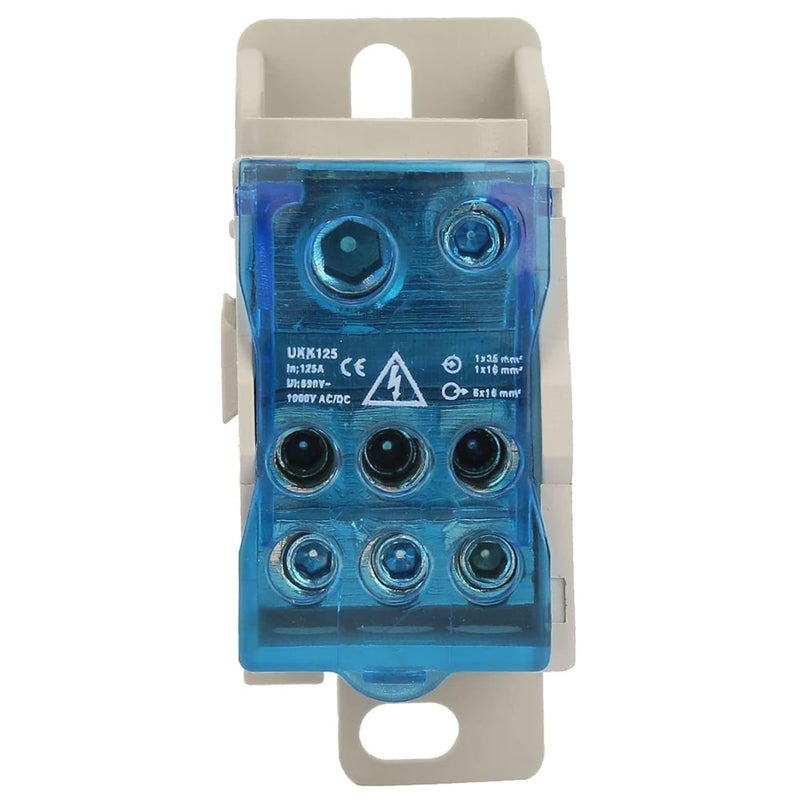 klarako Din Rail Distribution Box, UKK-125A Universal Power Junction Box Terminal Block Distribution Box for Indoor Outdoor Wall Circuit Breaker - Image 3