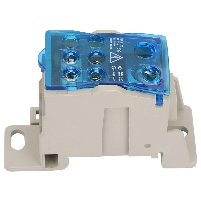 klarako Din Rail Distribution Box, UKK-125A Universal Power Junction Box Terminal Block Distribution Box for Indoor Outdoor Wall Circuit Breaker - Image 1