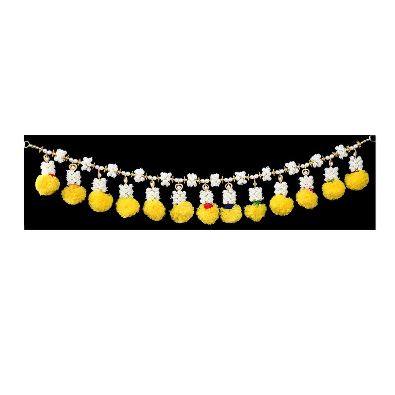 Natali Traders Toran for Main Door Entrance Marigold Garlands Genda FlowerMogra Toran for Pooja Room Diwali Decoration Pooja Room House Warming Wedding Haldi - Image 5