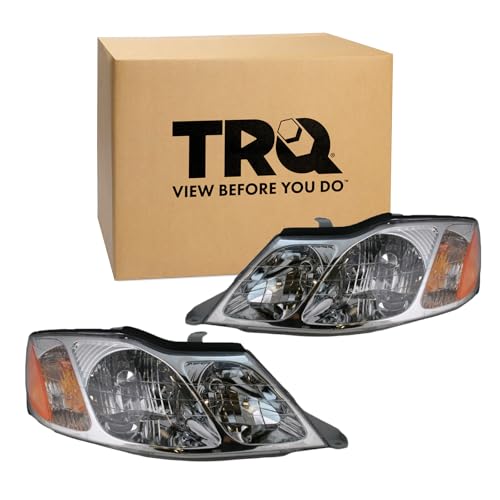 TRQ Driver & Passenger Side Headlight Assembly Set Headlights Driver & Passenger Side Compatible with 2000-2004 Toyota Avalon TO2502132 TO2503132 - Image 2