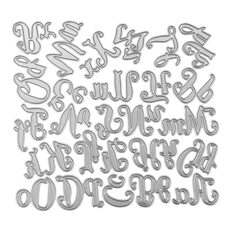 Metal Capital 26 Alphabet Cutting Dies and Lowercase 26 Alphabet Die Cuts Embossing Stencils Template Mould for DIY Scrapbooking Album Decorative Paper Dies Card Making