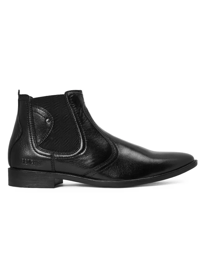 Red Chief Black High Ankle Slip On Formal Shoe - Rc3498 001