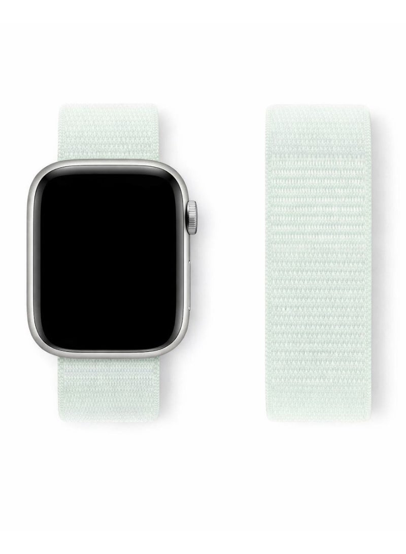 Nylon Loop Band Compatible with Apple Watch 38/40/41/42mm, Lightweight Breathable Woven Nylon Strap with Hook-and-Loop Closure, for Series 1–10 and SE - Image 1