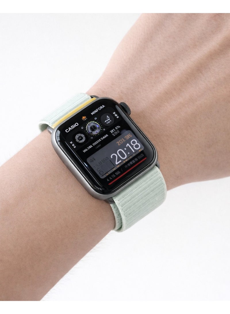 Nylon Loop Band Compatible with Apple Watch 38/40/41/42mm, Lightweight Breathable Woven Nylon Strap with Hook-and-Loop Closure, for Series 1–10 and SE - Image 2