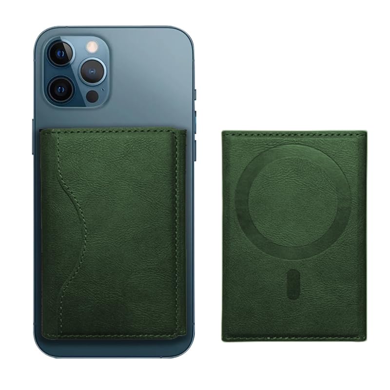 ClickCase Unisex Adult Tri-Fold Magsafe Wallet, Minimalist Iphone Wallet With Stand, Magnetic Closure Wallet For Iphone 16/15/14/13/12 Series, Card Holder, Magsafe Accessories, Vegan Leather (Green) - Image 1