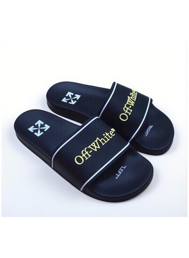 OFF-WHITE Black Towel Slides