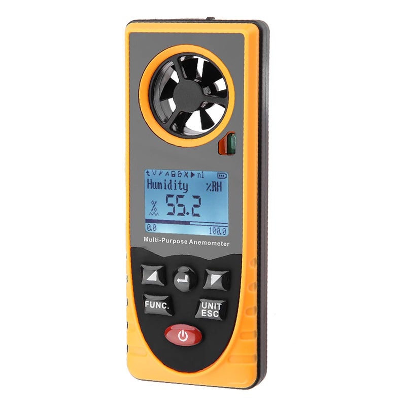 Digital Anemometer Portable Wind Speed Meter Measures Temperature Humidity - Image 3