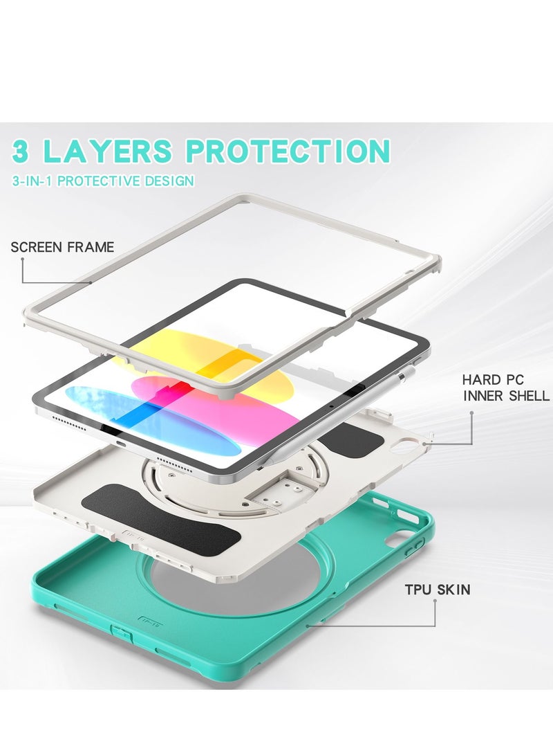 GULFLINK Back Cover Protect Case for ipad 10th 10.9 inch 2022（A2757/A2777 ) Mint green - Image 3