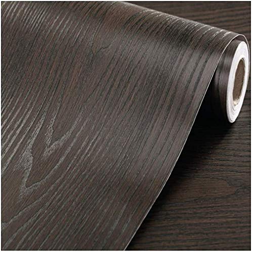 WALLTON Self Adhesive Wallpaper for Furniture, Almirah, Table Top, Wardrobe, Kitchen, Cupboard Decal & Door| Kitchen Wall Paper Sticker DIY PVC Self Liner Vinyl Stickers. (Brown Texture, '40' Sq.feet) - Image 1